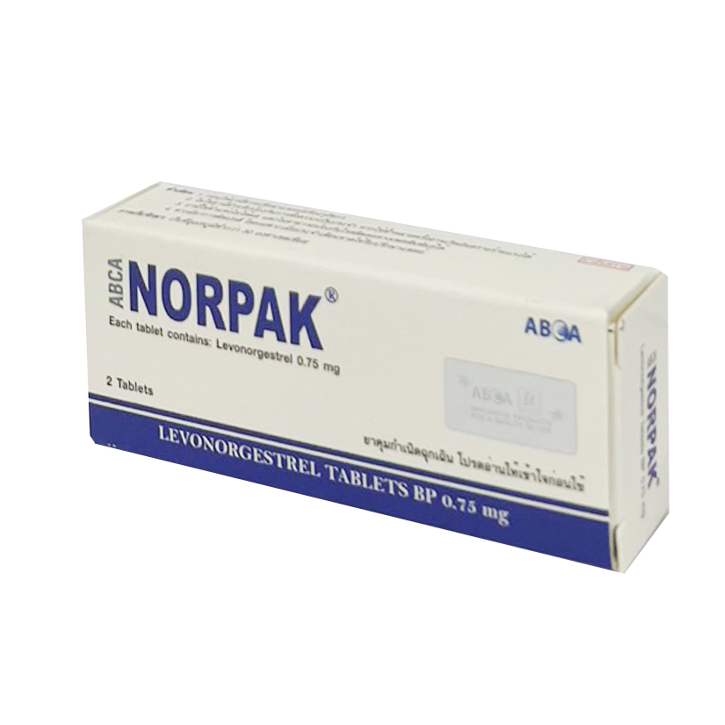 ABCA Norpak 0.75mg PHARMA LAB (Box/2s) - Buymed Thailand - ซื้อยาที่บาย ...