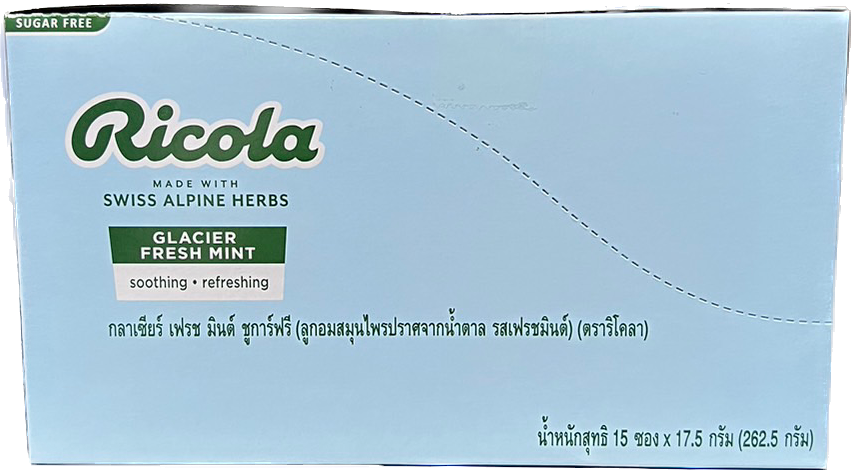 Ricola Glacier fresh mint RICOLA (Box/15s/17.5g) - Buymed Thailand ...