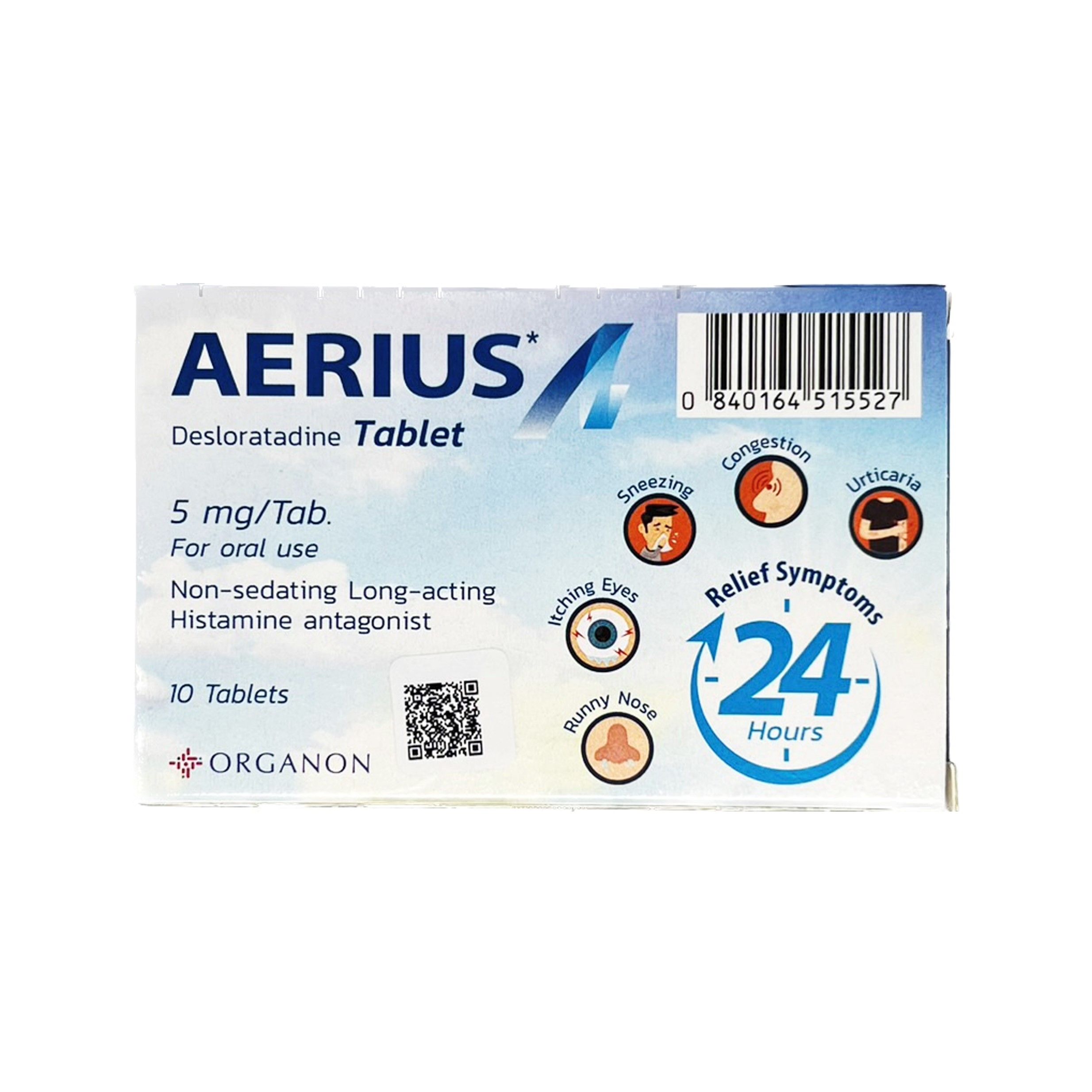 Aerius 5mg ORGANON (Box/10s) - Buymed Thailand - ซื้อยาที่บายเมดถูกกว่า