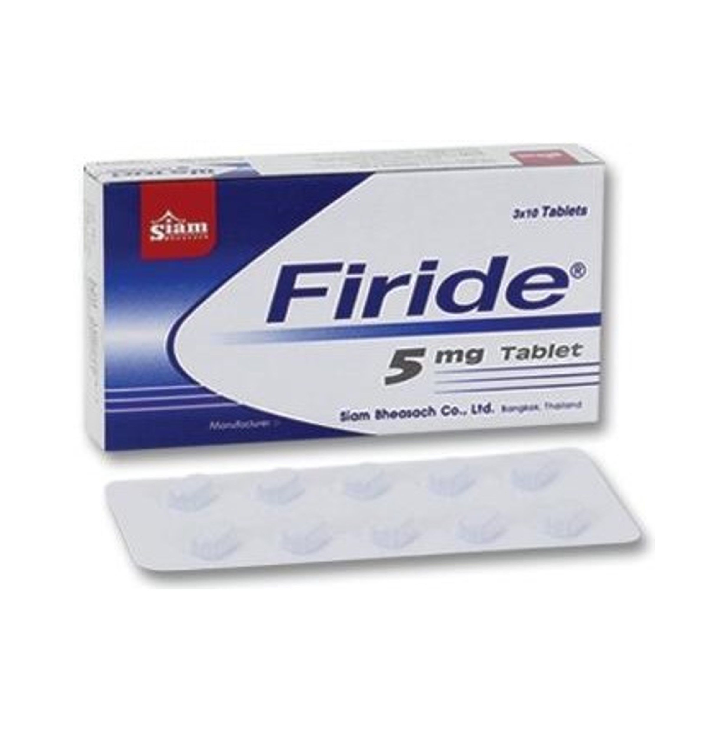Firide 5mg tablet SIAM (Box/30s) - Buymed Thailand - ซื้อยาที่บายเมดถูกกว่า