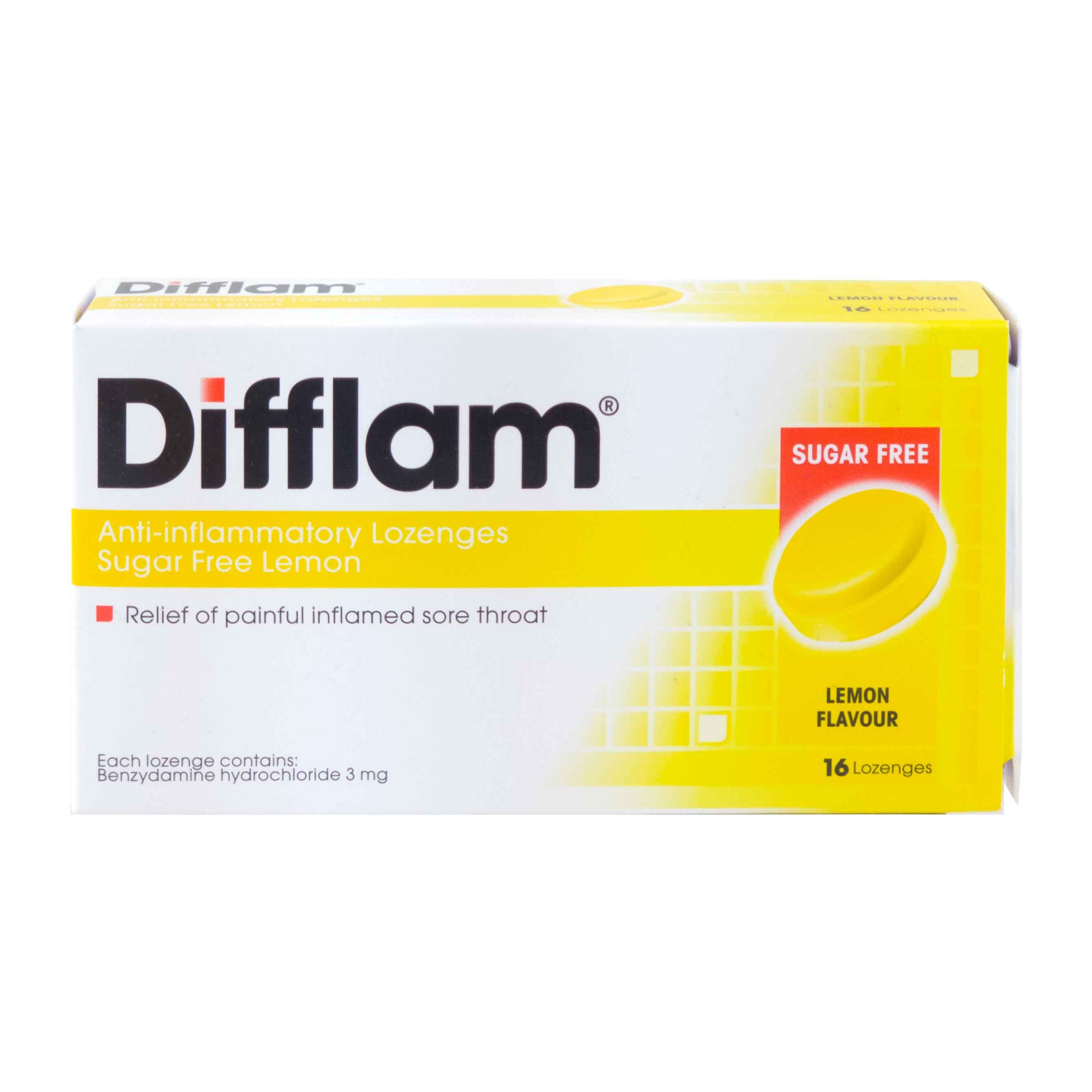 Difflam sugar free (lemon) INOVA (Box/16s) - Buymed Thailand - ซื้อยา ...
